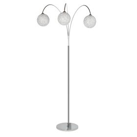Horizontal Crystal Spheres Floor Lamp // 3 Light