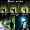 Aikertec Rechargeable LED Headlamp 100000 Lumen,Super Bright Head Lamp Flashlight with 5 Lighting Modes,IPX6 Waterproof (2 Pack)