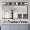 Modern 6-Light LED Vanity Light - Sleek Bathroom Wall Fixture, Iron & Acrylic, Dimmable & Energy-Efficient, Ideal for Mirror Lighting