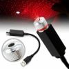 1pc LED Car Roof Star Atmosphere Lights Projector Light Interior Ambient Atmosphere Galaxy Lamp Decoration Light USB Plug