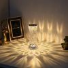 Small Waist Three-color Lighting Table Lamp Bar Party Crystal Lamp USB Rechargeable Lamp 3-color Light Acrylic Atmosphere Light LED Night Light Touch