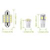13Pcs T10 31mm Festoon LED Light Bulb Interior Dome Map LED Lights License Plate Trunk Side Positioning Lights
