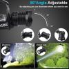 Aikertec Rechargeable LED Headlamp 100000 Lumen,Super Bright Head Lamp Flashlight with 5 Lighting Modes,IPX6 Waterproof (2 Pack)