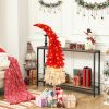 5FT Hinged Fir Artificial Fir Bent Top Christmas Tree, Xmas Tree Bendable Santa Hat Style Christmas Tree Holiday Decoration,400 Lush Branch Tips