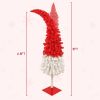 5FT Hinged Fir Artificial Fir Bent Top Christmas Tree, Xmas Tree Bendable Santa Hat Style Christmas Tree Holiday Decoration,400 Lush Branch Tips