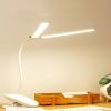 1pc Rechargeable USB Plug-in Clip Table Lamp; Double Heads Dimmable Eye Protection LED Lighting Table Lamp; Children Student Study Night Light Reading