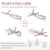 HOMCOM 7.5ft Prelit Snow Flocked Artificial Christmas Tree with Pencil Shape, Pine Realistic Branches, Warm White LED lights, Auto Open