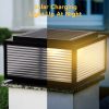 Solar Powered Post Cap Lights for Pillars, Modern Outdoor Post Lights