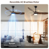 52 inch Ceiling Fan with Light and Remote Control - Timed Lighting, Reversible Airflow and Quiet Operation for Living Room & Bedroom & Outdoor