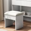 Fashion Vanity Desk with Mirror and Lights for Makeup with hair dryer holder and Chair
