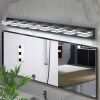 Modern 8-Light LED Vanity Light - Sleek Bathroom Wall Fixture, Iron & Acrylic, Dimmable & Energy-Efficient