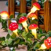 1pc, Mushroom String Lights, LED Aesthetic Garden Lights, Decorative Lamp For Bedroom Living Room Decor, Garden Yard Pathways Decor