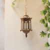 Outdoor Pendant Lamp Retro Hang Light Vintage Garden Luminaria for Balcony Hotel Restaurant Porch Exterior Yard Lighting Decor