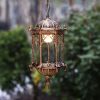 Outdoor Pendant Lamp Retro Hang Light Vintage Garden Luminaria for Balcony Hotel Restaurant Porch Exterior Yard Lighting Decor