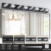 Modern 8-Light LED Vanity Light - Sleek Bathroom Wall Fixture, Iron & Acrylic, Dimmable & Energy-Efficient