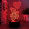 1pc 3D Night Light With Black Base; 5.35"x3.68"; Lovely Bear USB Atmosphere Desk Lamp; Decor For Kids Room And Bedroom