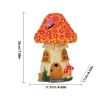 Solar Mushroom Lights Cute Resin Mushroom House Fairy Lights Garden Decoration Resin Crafts Outdoor Yard Patio Lawn Decor