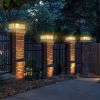 Solar Powered Post Cap Lights for Pillars, Modern Outdoor Post Lights