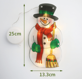 Led Sucker Window Hanging Lights Christmas Decoration Shop Atmosphere Scene Layout Holiday Decoration Lights (select: holiday lights-2)
