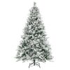 4.5/6/7 Feet Artificial Xmas Tree with Pine Needles and LED Lights