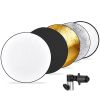 5 In 1 Photography Round Light Reflector Collapsible Multi Disc Light Diffuser w/ Storage Bag Translucent Silver Gold White Black 5 Colors Reflector D