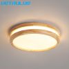 Modern Wooden Led Ceiling Lamp Aisle Light Bedroom Corridor Decor Balcony Minimalist Chandelier Pendant Light Bathroom Fixture