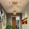 Home Decor Led Lights Crystal Ceiling Lamps Plafonnier Luminaria De Teto Para Sala Round Square Chandelier for Living Room Porch